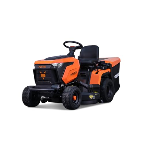 FUXTEC Rasentraktor FX-RMT92A, Aufsitzmäher mit 92cm Schnittbreite, 6-stufige Schnitthöhenverstellung, 452ccm Hubraum, Hydrostat, Rückwärtsmähen, geeignet für Flächen bis 6500m²