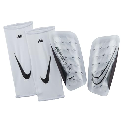Nike Unisex Shinguard Mercurial Lite, White/White/Black, DN3611-100, S