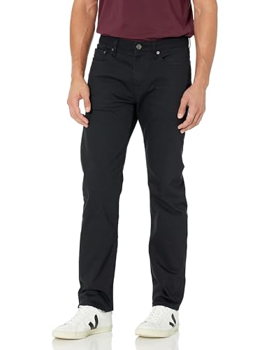 Amazon Essentials Herren Stretchjeans, Gerade Geschnitten - Auslauffarben, Schwarz, 34W / 34L