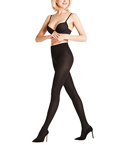FALKE Damen Strumpfhose Seidenglatt 40 DEN W Ti halb-blickdicht einfarbig 1 Stück, Schwarz Black 3009, XL