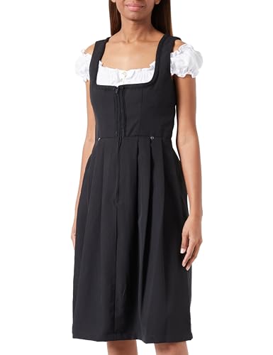 Stockerpoint Damen Zita Midi Midi Dirndl ohne Schürze, schwarz, 38