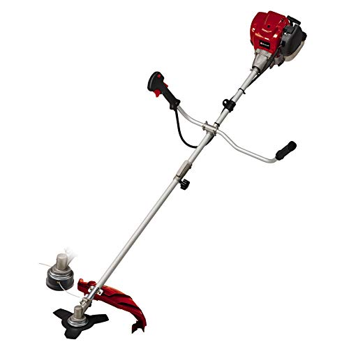 Einhell Benzin-Sense GC-BC 36-4 S (1 kW, 42 cm Schnittbreite Faden, 25.5 cm Schnittbreite Messer, Alu-Hand-/Bikegriff mit Bedienelementen, Alurohrführungsholm, 3-Zahn-Messer + Doppelfadenspule)