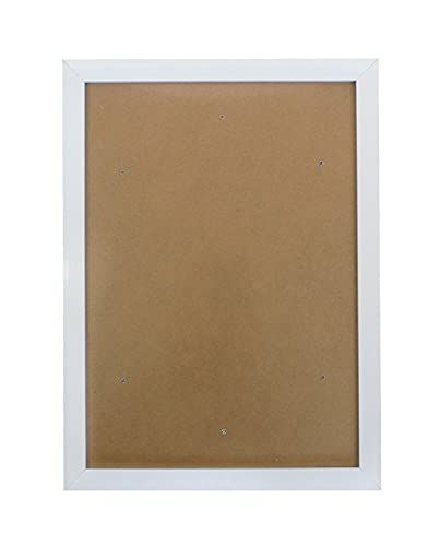 Pracht Creatives Hobby 6036-30111 Bilder-Rahmen weiß, ca. 25 x 35 cm groß, schlichter Rahmen mit Plexiglas und Haken zur Befestigung an der Wand