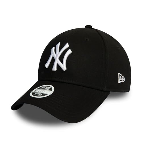 New Era New York Yankees MLB League Essential Schwarz 9Forty Verstellbare Damen Cap - One-Size