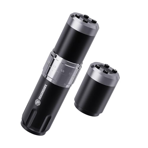 Dragonhawk Kabellose Tattoo Pen Rotary Tattoo Gun Maschine 2pcs Batteries 1500mAh 7 Strokes Adjust 2.4mm-4.2mm Length digitaler LED-Anzeige für Anfänger