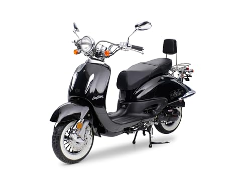Motorroller 50 ccm Burnout EasyCruiser Eco Schwarz Metallic 45 km/h