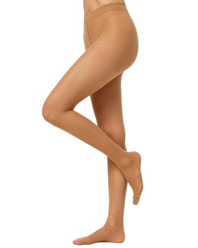 Nur Die Fit in Form 40 DEN starke Stützwirkung semi-blickdichte Fein-Strumpfhose seidig matte Optik entlastet die Beine Komfortbund Damen, amber, M