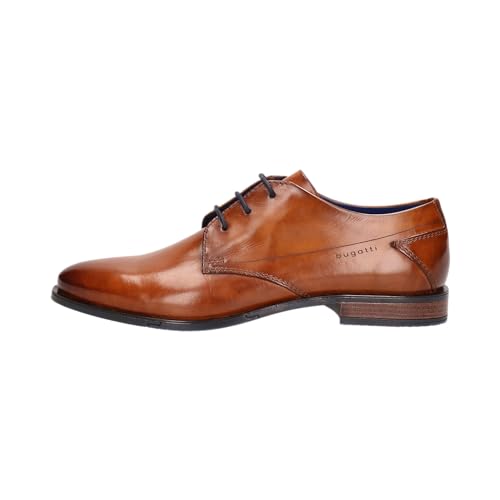 bugatti Herren Businessschuhe, Männer Business Schnürer,Anzugschuhe,Derby schnürung,Office,büro,Freizeit,Schnuerschuhe,Cognac (6300),45 EU / 10 UK