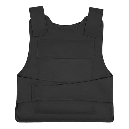 Estabeter Körperschutzweste Stichschutzweste 50 x 58cm, Outdoor Stichhemmende Weste Security Stichschutzweste mit Schutzhandschuhe für Taktisches Training, Arbeitsschutz, Wandern