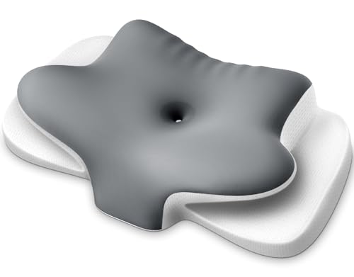 Ehomfory Nackenstützkissen Atmungsaktiv Memory Foam Kissen Nackenkissen Kopfkissen, Ergonomisch Seitenschläferkissen für Seiten, Rücken & Bauchschläfer
