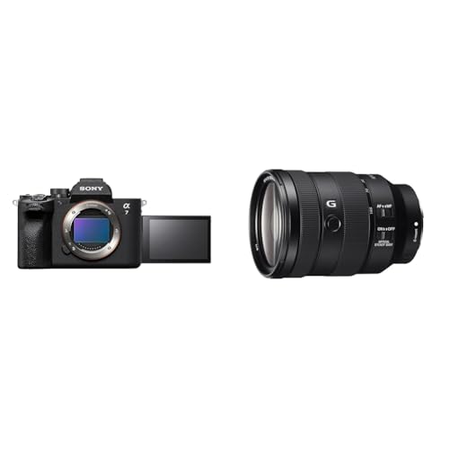 Sony Alpha 7 IV Spiegellose Vollformatkamera für Experten (33 MP, Echtzeitfokus, 10 Bildern pro Sekunde, 4K 60p-Video, Touchscreen) + 24105G