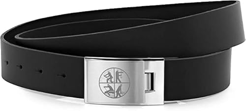 Versandhaus des Deutschen Feuerwehrverbandes GmbH Ledergürtel Feuerwehr Gürtel mit DFV Signet Feuerwehrgürtel Länge 4cm Breite, Schwarz, 115cm