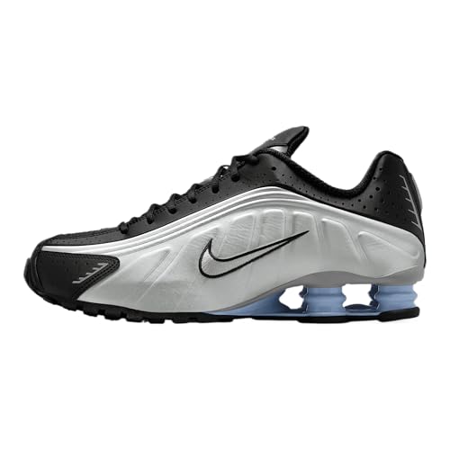 NIKE Herren Shox R4 Sneaker, Metallic Silver Metallic Silver Black, 40 EU