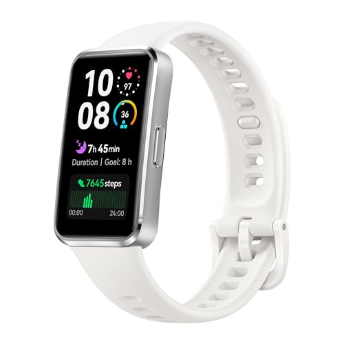 HUAWEI Band 10 Smartwatch, KI-gestütztes Fitness-Tracking, Professionelle Schlafanalyse, Bis zu 14 Tage Akkulaufzeit, Schlankes Gehäuse aus Aluminiumlegierung,iOS & Android, Weiß
