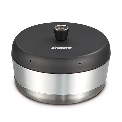 Enders® Mobiler Camping-Backofen VAMO™, für Backen, Garen und Kochen, kompatibel mit Kochern, Grills oder Herdplatten - außer Induktion, Fassungsvermögen ca. 2,3 Liter, integriertes Thermometer #6866