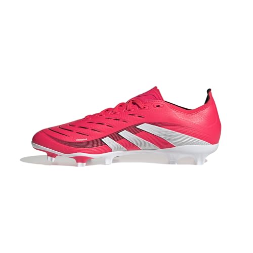 adidas Unisex Predator League Firm Ground/Multi Ground Football Boots, Lucid Red/Cloud White/Core Black, 42 2/3 EU