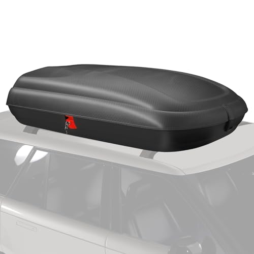 COSTWAY 400L Dachbox Auto, Dachkoffer abschließbar mit Zentralverriegelung, Schlüsseln & Gurten, Gepäckbox wasserdicht, Dachgepäckträger XXL für Autos, Vans, SUVs, Schwarz (400 Liter)