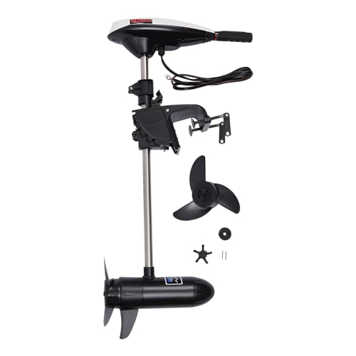 Außenbordmotor, 12V 552W Elektrobootsmotor 1300R/min Aussenborder Bootsmotor Thruster, 3 Blätter Propeller, Elektroaussenborder für Verschiedene Arten von Wasserfahrzeugen
