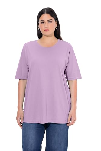 Ulla Popken Damen große Größen Übergrößen Plus Size T-Shirt, Rundhalsausschnitt, Relaxed, Halbarm