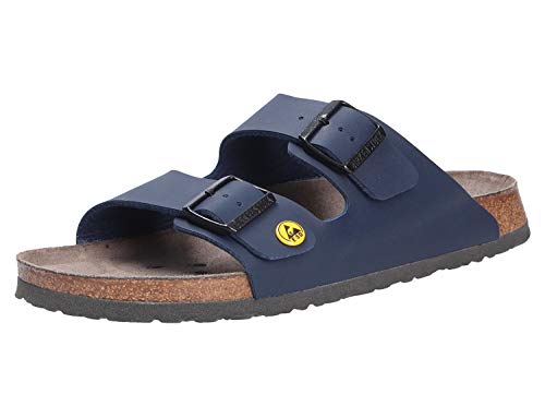 Birkenstock Professional Herren Arizona Birko-Flor ESD Pantoletten, Blau (Blau), 42 EU