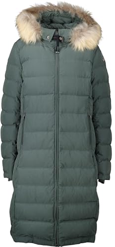 Parajumpers Damen Daunenmantel mit abnehmbarem Pelz grün Gr. XL (XXL)
