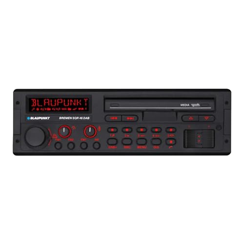 Blaupunkt Bremen SQR 46 DAB, 1-DIN Autoradio, Youngtimer-Design, DAB+, Bluetooth, Freisprecheinrichtung, USB, Aux-Eingang, SDHC, SD, Lenkradfernbedienung, Sub-Out, Variocolour, 4x50Watt, 12V