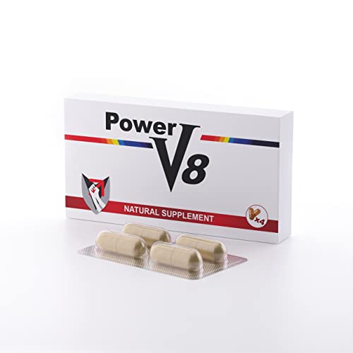 Power V8 x 4 Kapseln Präparat für Männer - mit Ginseng, Ginkgo