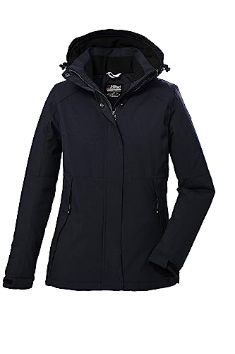 killtec Damen Funktionsjacke/Outdoorjacke mit abzippbarer Kapuze KOW 37 WMN JCKT, dunkelnavy, 46, 39702-000