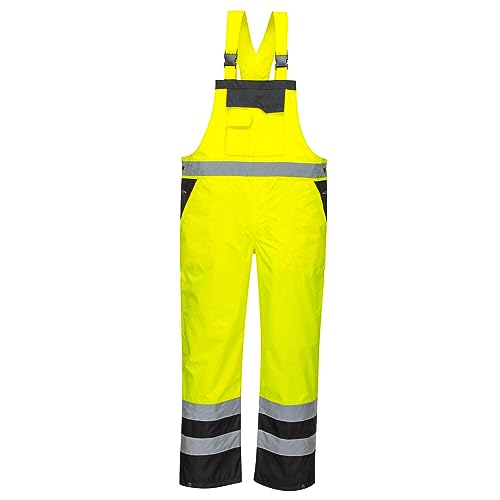 Portwest Kontrast Latzhose - ungefüttert, Größe: XXXL, Farbe: Gelb/Schwarz, S488YBRXXXL