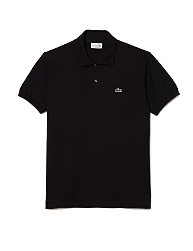 Lacoste Herren Polo-Shirt Kurzarm L1212, Männer Polo-Hemd,2 Knopf,Regular Fit,Schwarz,7
