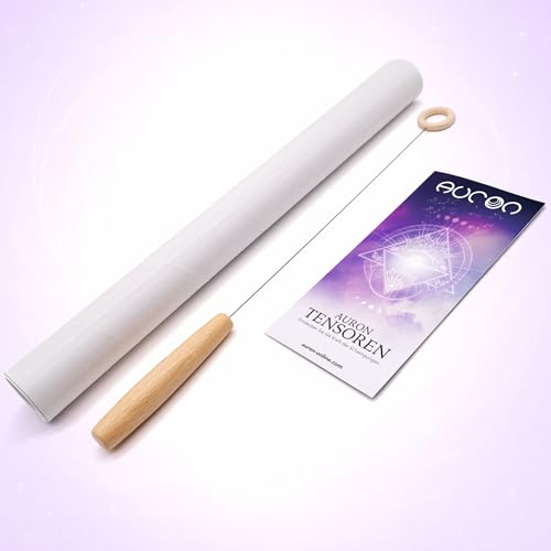 AURON Tensor – Holzgriff mit Holzring, robust & sensibel (29 g), 43 cm, inkl. Transportrolle & Anleitung – Handgefertigt in Deutschland