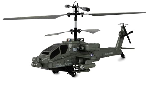 Apache AH-64 Helikopter Koaxial 3,5-Kanal RTF inkl. Fernsteuerung, Akku, Ladekabel, 250mm, Dunkelgrün