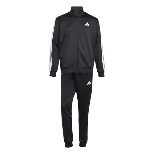 adidas Men's 3 STRIPES FRENCH TERRY TRACKSUITS, black, XL