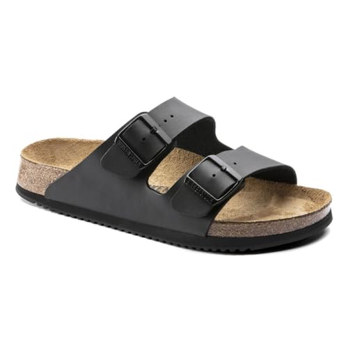 BIRKENSTOCK Sandale Arizona, Superlauf, Birko-Flor, schwarz, normal, Größe 45 1018222-45 (Pantolette Schuh Halbschuh Latsche Zweischnaller Berufsschuh Schuhe Birki Arizona Slipper Pantoffel)