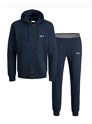 JACK & JONES Herren JACLOGO ZIP AND PANTS SET, Navy Blazer/Pants Navy Blazer, L