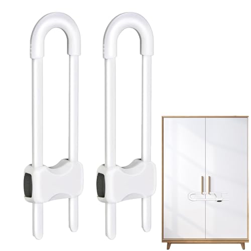 Schrankschlösser für Schränke | Schlösser für Schränke | Schlösser für U-Form für Schränke | Sicherheitsschrankschlösser für, 2-teilig, für Küche, Bad, Schublade,