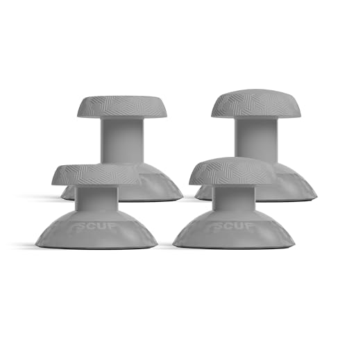 SCUF Valor PRO Thumbstick-Ersatzkit – 1 Kurzer Konkaver, 1 Kurzer Gewölbter, 1 Langer Konkaver, 1 Langer Gewölbter, Leicht Austauschbar, Langlebig – Hellgrau