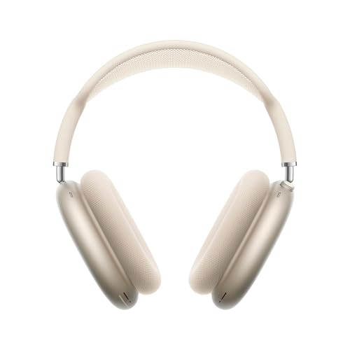 Apple AirPods Max Kabellose Kopfhörer, aktive Geräuschunterdrückung auf Pro Level, Transparenzmodus, personalisiertes 3D Audio, USB-C Ladecase, Polarstern