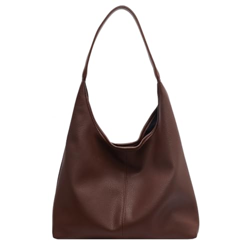 CUNGGI Hobo Taschen für Frauen Slouchy Tote Bag Soft Tasche Damen Schultertasche Umhängetasche 2pcs Arbeit Alltag Handtaschen (Kaffee)