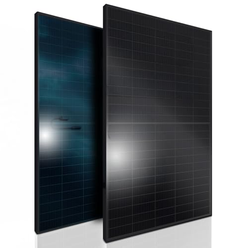SUNNIVA® Solarmodul 2x 460 W FULL BLACK Bifazial Glas/Glas PV Modul Solarpanel - PMax 920W (2x460W) Bifacial N-Type, für Balkonkraftwerk oder PV Solar Anlage