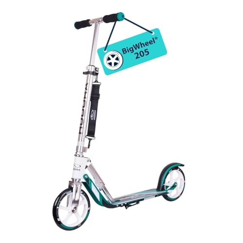 Hudora Roller für Erwachsene – Klappbarer Erwachsenen-Roller, höhenverstellbar, HUDORA BigWheel 205 Scooter - Stabiler Aluminium-Roller