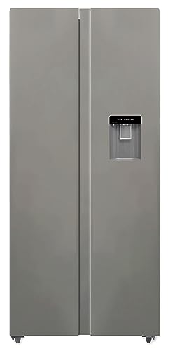 PKM SBS436NFWDIX, Side by Side Kühl-Gefrierkombination Inox 450 L/2-türig mit Wasserspender/180 Liter 4 Sterne Gefrierfach/Frostfrei/41 dB