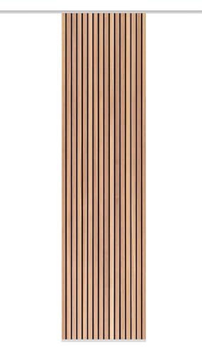 HOME WOHNIDEEN Schiebegardine PANILO, Seidenoptik, Blickdicht, 245x60 cm, Paneele, Farbe:braun, Größe:245 x 60 cm, Anzahl:1x