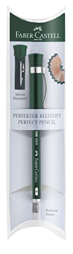 FABER-CASTELL 119037 - Perfekter Bleistift Castell 9000, Härtegrad B, Schaftfarbe: grün