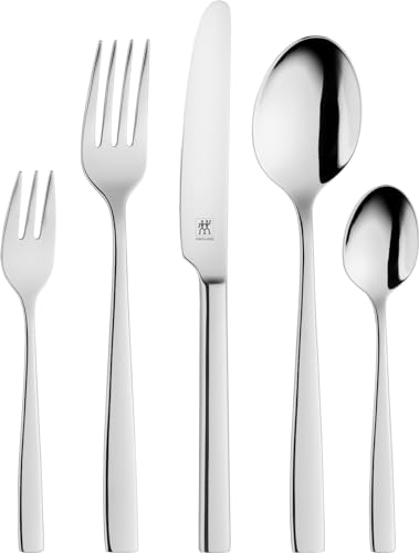 ZWILLING Roseland Besteck Set, 30-teilig, Für 6 Personen, spülmaschinengeeignet, 18/10 Edelstahl/Hochwertiger Klingenstahl, Poliert, Silber