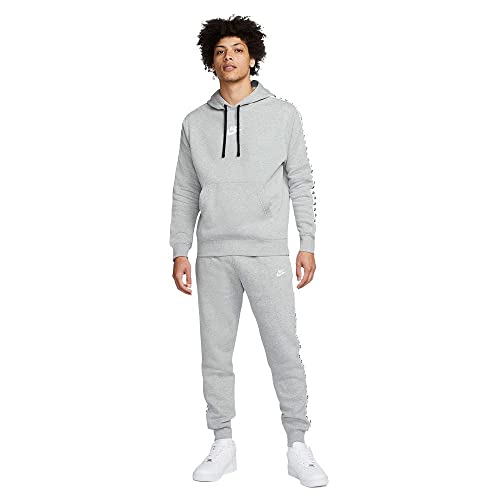 Nike DM6838-063 M NK Club FLC GX HD TRK Suit Tracksuit Men's DK Grey Heather/White M