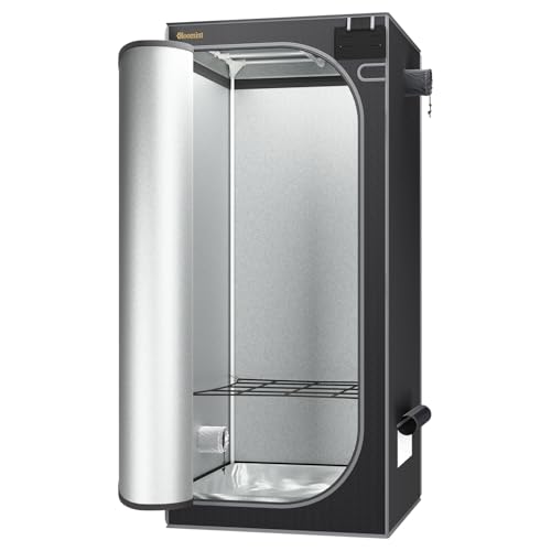 Bloomint Growzelt 80 x 80 x 180 cm Anbauzelt 2.0, Stabiler Stoff, Hochreflektierendes Diamantmuster Grow Tent