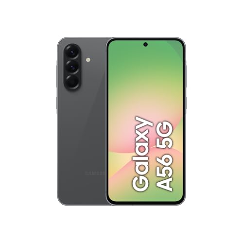Samsung Galaxy A56 5G, Android Smartphone, 256GB Speicher, 8GB RAM, anthrazit, 6X Betriebssystem-Upgrade, großes Display, Lange Akkulaufzeit, 8GB + 256GB
