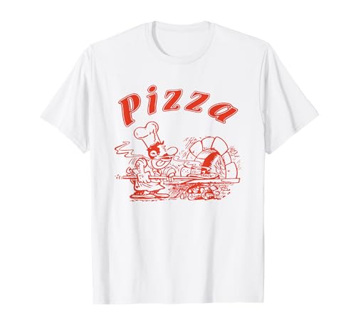 Pizza Schachtel Karton - Design Italienisches Retro-Logo T-Shirt