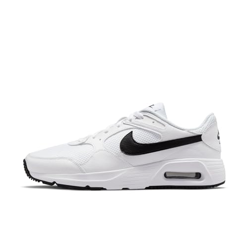 Nike Air Max SC, Herrenschuhe Mann, Weiß/Schwarz-Weiß, 45,5 EU